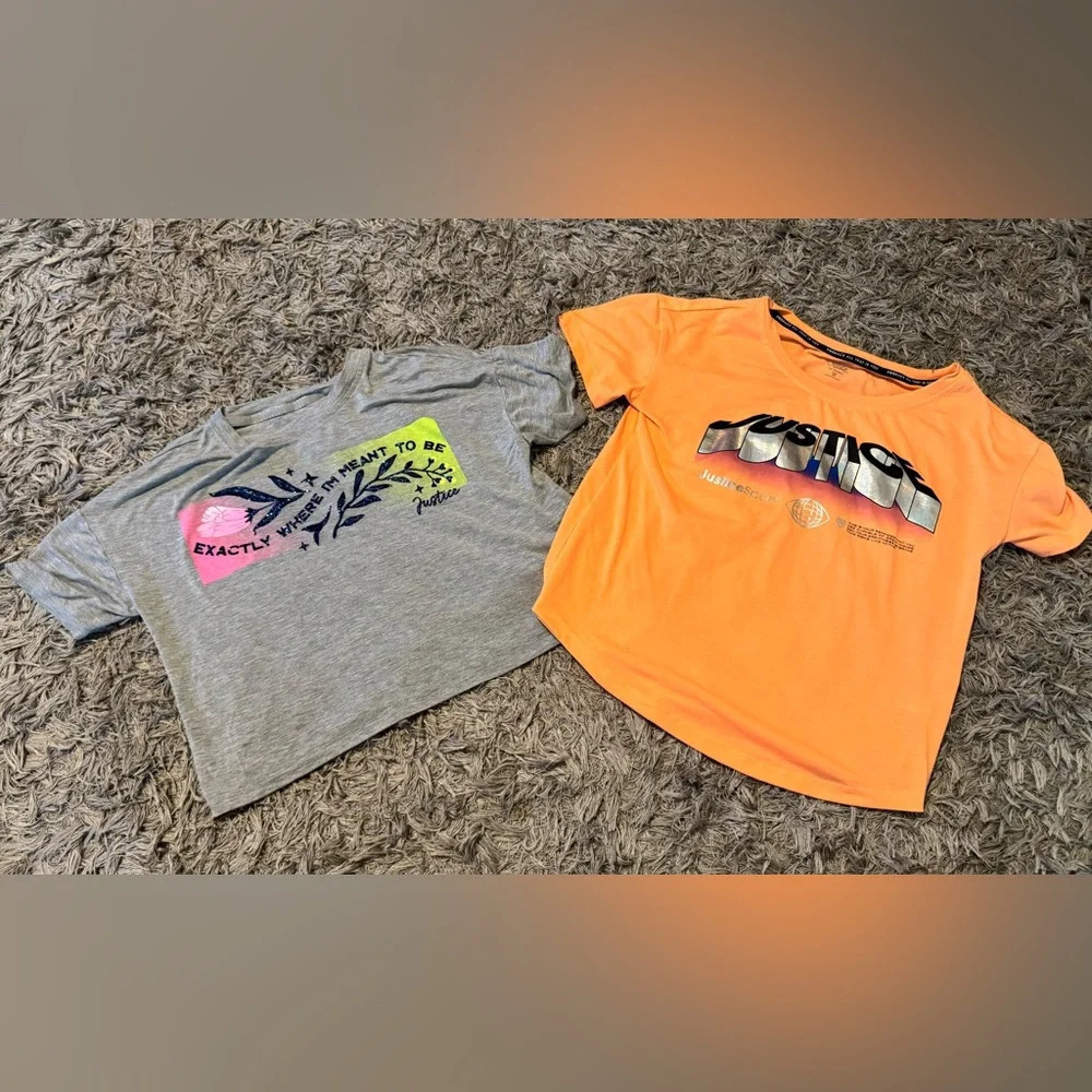 Girls Justice T Shirts Size Medium Lot of 2